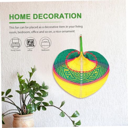 Handmade Woven Fan for Summer Creative Hand Fan for Outdoor Cooling Unique Peach Shape for Home and Travel in Saudi Arabia