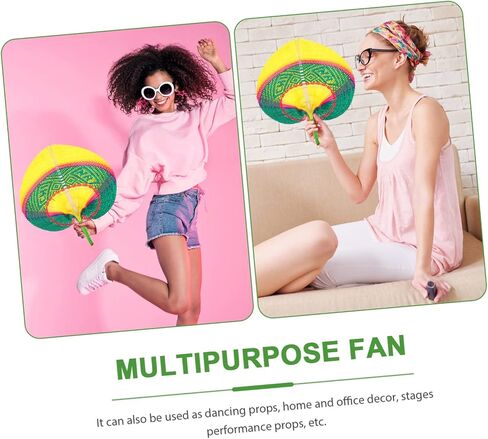 Handmade Woven Fan for Summer Creative Hand Fan for Outdoor Cooling Unique Peach Shape for Home and Travel in Saudi Arabia