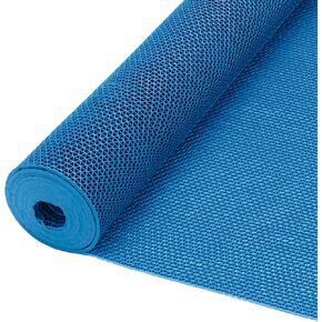 Drainage Rubber Non Slip Mat 3 x 16 ft Flooring Roll 0.22'' Thick, Commercial Door Mat PVC Rug Non Slip Mat for Restaurant Garage Kitchen Bathroom Pool Washroom Deck, Gray(3 x 16 ft) in Kuwait