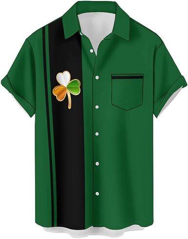 American Flag Shirts for Men Hawaiian Button Down Beach Shirts Casual Short Sleeve Bowling Shirts in Saudi Arabia