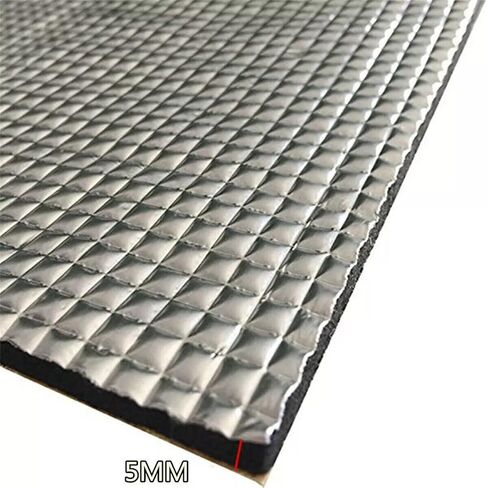 Thermal Sound Deadening (6MM 200MIL) Automotive Heat Shield Reflective Insulation Mat Vehicle Car Truck SUV RV Engine Bay: Firewall Noise Reduce Heavy Duty Adhesive w/ Roller DIY Kit (48" x4') in Saudi Arabia