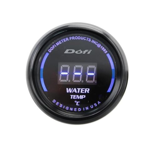 2.17 "12 فولت مقياس درجة حرارة الماء الرقمي ومقياس سرعة الدوران - شاشة إضاءة خلفية زرقاء للسيارات والشاحنات والدراجات النارية والقوارب in Kuwait