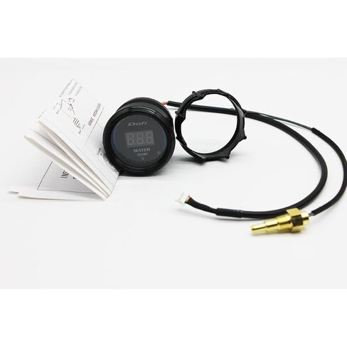 2.17 "12 فولت مقياس درجة حرارة الماء الرقمي ومقياس سرعة الدوران - شاشة إضاءة خلفية زرقاء للسيارات والشاحنات والدراجات النارية والقوارب in Kuwait