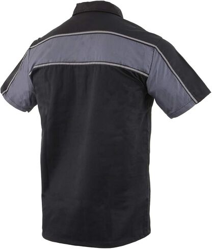 Milwaukee Leather MDM11672.01 Men Black and Gray Button Up Huffy-Duty Shirt | قميص عمل ميكانيكي كلاسيكي in Saudi Arabia