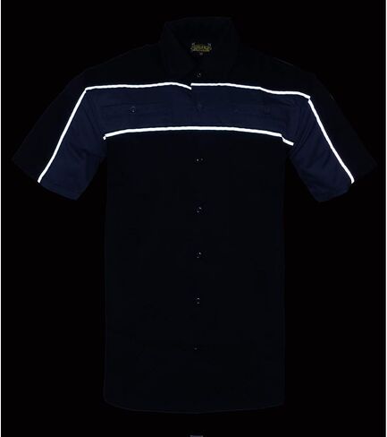Milwaukee Leather MDM11672.01 Men Black and Gray Button Up Huffy-Duty Shirt | قميص عمل ميكانيكي كلاسيكي in Saudi Arabia
