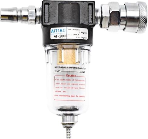 AF2000 AF2000-02 1/4 Source Processor Copper Filter Air Pump Filter Oil and Water Separator Pneumatic Components Air Compressor(AF2000-EU-Fittings,10MM) in Saudi Arabia