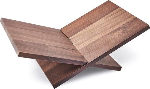 Honygebia Solid Wood Book Stands - Cross Frame Sapele Wooden Book Holder, Open Bookstand for Display and Reading, Suitable for Art, Bible, Cookbook, Easel, Magazine, Textbooks in Kuwait