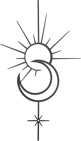 Urbraneco Boho Sun Moon Star Wall Decor Ohemian Wall Art Metal Wall Art Decor for Living Room Bathroom or Bedroom in Saudi Arabia