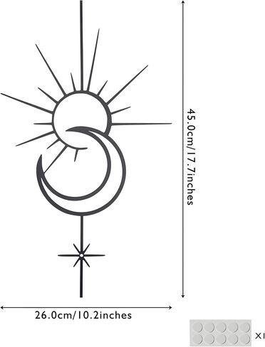 Urbraneco Boho Sun Moon Star Wall Decor Ohemian Wall Art Metal Wall Art Decor for Living Room Bathroom or Bedroom in Saudi Arabia