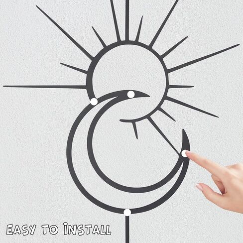 Urbraneco Boho Sun Moon Star Wall Decor Ohemian Wall Art Metal Wall Art Decor for Living Room Bathroom or Bedroom in Saudi Arabia