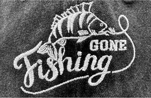 Embroidered Gone Fishing Hats Adjustable Buckle Baseball Caps Dad Hat Unique Gifts for Men Women Fishing Lover in Saudi Arabia