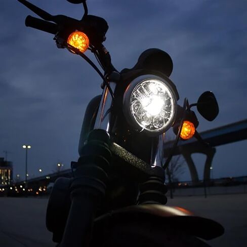 5.75in. LED Adaptive Headlights 5 3/4" 5.75" LED Projection Headlight position for Motorcycle (Black) in Saudi Arabia