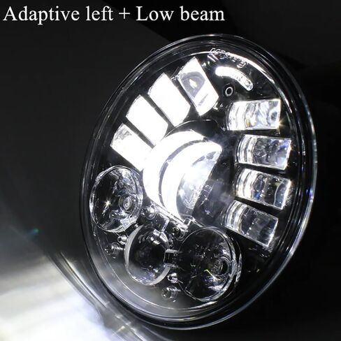 5.75in. LED Adaptive Headlights 5 3/4" 5.75" LED Projection Headlight position for Motorcycle (Black) in Saudi Arabia
