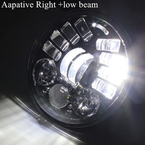 5.75in. LED Adaptive Headlights 5 3/4" 5.75" LED Projection Headlight position for Motorcycle (Black) in Saudi Arabia