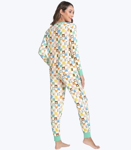 Women's Pajamas Set-Viscose Made from Bamboo,V Neck Long Pjs with Pants Cool Sleepwear Soft Loungewear with Pockets in Kuwait