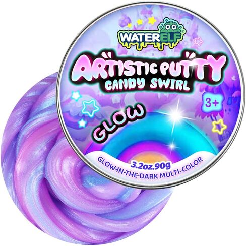 Polyester Sensory Putty Multi-Color, Non-Toxic Stress Relief Putty, Non-Sticky Creative Halloween Fidget Toy for Kids Boys Girls Adults - 3.11 Inch 3.2 Oz - Rose Red/Blue/Purple in Saudi Arabia