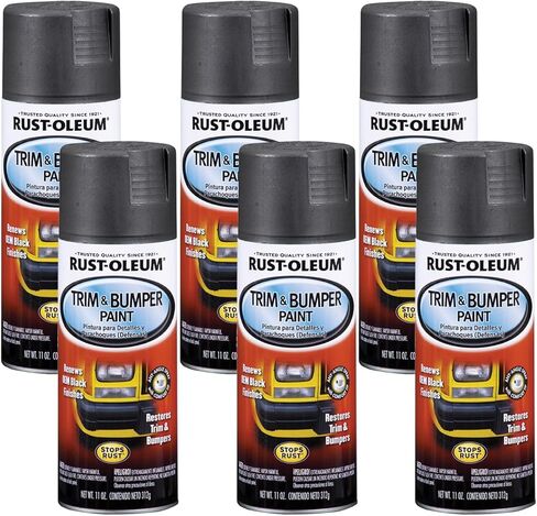 6-Pack of 11 oz Rust-Oleum Brands 251574 Black Automotive Trim & Bumper Spray Paint in Saudi Arabia