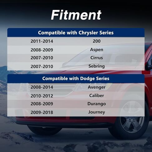 HVAC Blend Door Actuator Compatible with Chrysler 200 2011-2014 Dodge Avenger/Journey Jeep Wrangler/Compass/Patriot Ram ProMaster 1500 2500 3500 2014-2019 Replace# 68018109AA 604-029 in Kuwait