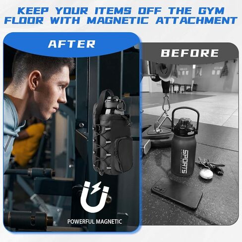 Magnetic Gym Bag, Water Bottle Holder Gym magnetic bag company, Magnetic Crossbody Gym Bag for Gym, Travel, Work and Sports in Saudi Arabia
