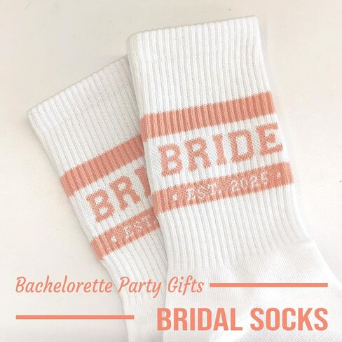 Bride Socks for Bridal Shower Gifts, Bride to Be Gifts, White Bridal Socks for Wedding Engagement Bachelorette in Saudi Arabia