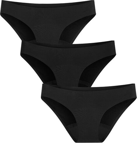 Period Underwear for Women & Teens, Seamless Bikini, Low Waist Panties, 3 Pack in Saudi Arabia