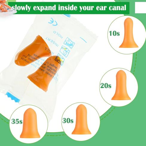 Nuanchu 100 Pairs Ear Plugs with Earplug Acrylic Dispenser 6 x 13 x 8 Inch Clear Acrylic Earplugs with Cover Front Pocket for Noise Cancelling Industrial Factory Office Home (12 x 13 x 8 Inch) in Saudi Arabia