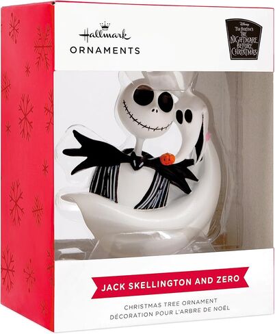 هولمارك ديزني تيم بيرتون The Nightmare قبل عيد الميلاد جاك Skellington و Zero Christmas Ornament in Kuwait