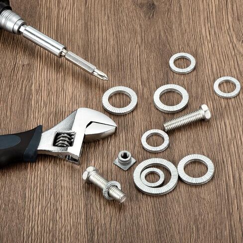 uxcell Wedge Locking Washers for M8/M10/M12/M16/M20 Bolts, 60pcs Manganese Steel Washers Vibration Resistant Safety Washers Assortment Kit in Saudi Arabia