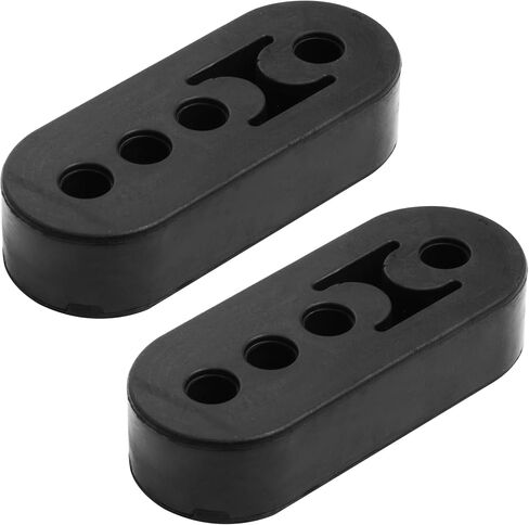 Rubber Exhaust Hanger, Heavy-Duty Muffler Support Bushing, 4 Holes (0.47 Inch), High-Density Tailpipe Damping Hanger (2PCS, Black) in Saudi Arabia