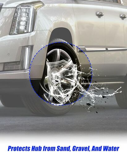 4pcs Crume Wheel Center Caps 22 "7 تحدث مع حلقة متوافقة مع Cadillac Escalade 2007-2014 استبدال 9596649 in Kuwait