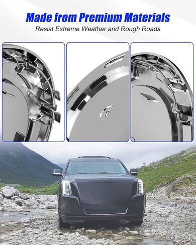 4pcs Crume Wheel Center Caps 22 "7 تحدث مع حلقة متوافقة مع Cadillac Escalade 2007-2014 استبدال 9596649 in Kuwait