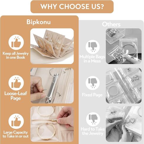 قضية مجوهرات السفر ، هدايا يوم الأم ، جروه ، BONDER BOOND BINDE مع Zipper Velvet Pouch Essentials هدية للنساء الفتيات أمي أمي ، البيج ، البيج in Kuwait