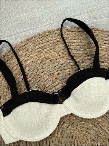 SOLY HUX Women's Color Block Bikini Sets 2 Piece Bathing Suits High Cut Cheeky Swimsuits in Saudi Arabia