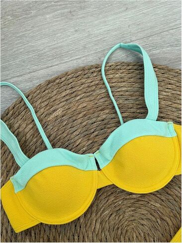 SOLY HUX Women's Color Block Bikini Sets 2 Piece Bathing Suits High Cut Cheeky Swimsuits in Saudi Arabia