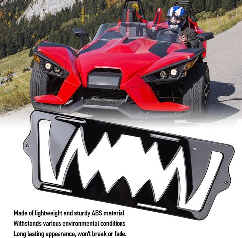 Tooth Shaped Front Grille Insert, Unique Look Bumper Center Grille Replacement for Polaris 2015 2025 Crafted from Premium ABS Materials (Red) in Saudi Arabia