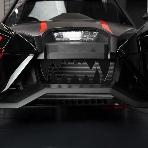 Tooth Shaped Front Grille Insert, Unique Look Bumper Center Grille Replacement for Polaris 2015 2025 Crafted from Premium ABS Materials (Red) in Saudi Arabia