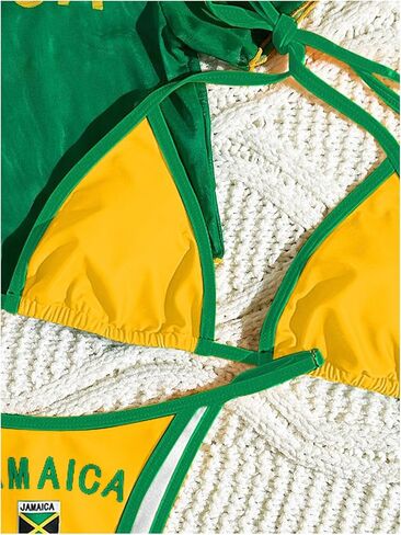 Verdusa للسيدات المكونة من 3 قطع صفيق Halter Bikini مجموعة ربطة عنق المسبح مع قمم التستر in Kuwait