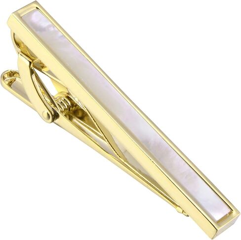 Zeey Gold Mother of Pearl Men Tie Clip في مربع الهدايا النساء البار التعادل للرجال لبرنامج Necktie Daily Daily Office Office Anniversary Occitions in Saudi Arabia