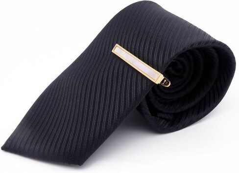 Zeey Gold Mother of Pearl Men Tie Clip في مربع الهدايا النساء البار التعادل للرجال لبرنامج Necktie Daily Daily Office Office Anniversary Occitions in Saudi Arabia