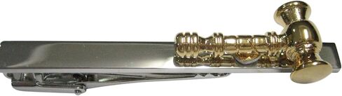 Kiola Designs Gold Toned Law Auctioneer Gavel Tie Clip in Saudi Arabia