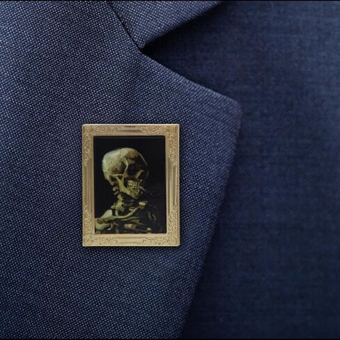 REAL SIC - Art Frame Enamel Pin - Premium Gold-Plated Frame with Famous Artist Masterpiece Prints, Van Gogh, Cezanne, Klimt, Rousseau - Perfect for Jackets, Hats, Backpacks, Gift Giving, and in Saudi Arabia