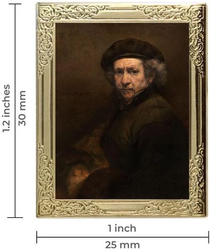 REAL SIC - Art Frame Enamel Pin - Premium Gold-Plated Frame with Famous Artist Masterpiece Prints, Van Gogh, Cezanne, Klimt, Rousseau - Perfect for Jackets, Hats, Backpacks, Gift Giving, and in Saudi Arabia