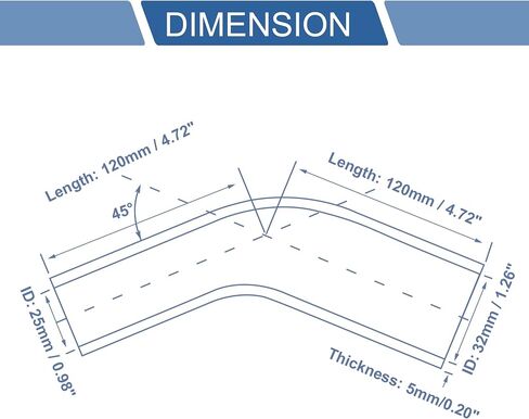X AutoHaux 1 PCS 25mm/0.98 "-32mm/1.26" ID 120mm/4.72 " in Saudi Arabia