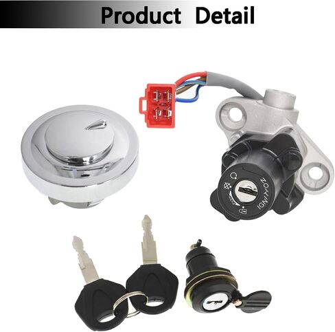 مفتاح الإشعال مفتاح غطاء الغاز غطاء القفل مفتاح 4pcs مجموعة الاستبدال ل yamaha v-star 650 1100 1999-2016 in Saudi Arabia