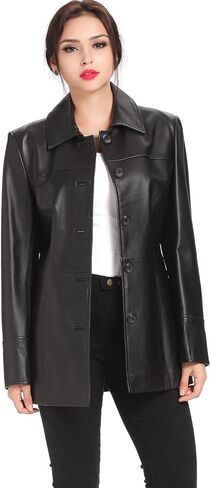 BGSD Women Megan Lambskin Leather Coor Coat (متوفر أيضًا بحجم زائد و Petite) in Kuwait