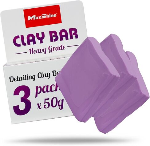 Maxshine Magic Clay Bar 3-Pack (150g) Fine Grade Material for Car Clay Bar Auto Detailing - Efficiently Cleans & Removes Surface Contaminants from Paintwork, Glass, Plastic, & Metal Surfaces in Kuwait
