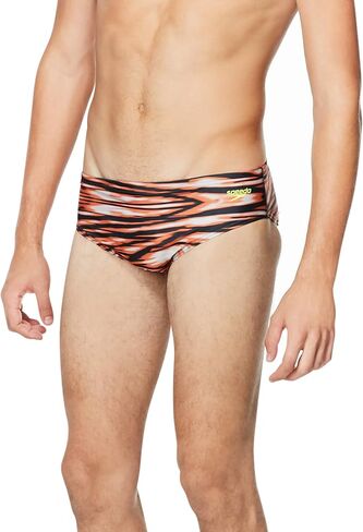 Speedo Men's Standard Swimsuit Brief ProLT Printed Team Colors, Black, 32 in Saudi Arabia