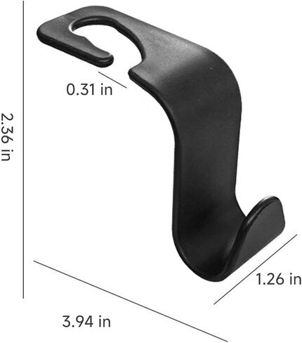 Car Seat Headrest Hook 4Pcs, Universal Auto Car Seat Headrest Hook Hangers Organizer for Purse Coat Umbrellas Grocery Bags Handbag, Accessories (Carbon Fiber) in Saudi Arabia
