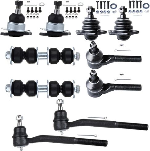 Fits 4WD 10Pcs Front Ball Joints Tie Rods Sway Bars Kit Alloy Steel in Saudi Arabia