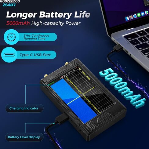 محلل الطيف المحمول الصغير SA - GOOZEEZOO V0.3.1 محلل طيف التردد المحمول | 100 كيلو هرتز إلى 960 ميجا هرتز مدخلات MF/HF/VHF/UHF مع وظيفة محمية ESD وشاشة لمس 2.8 بوصة in Kuwait